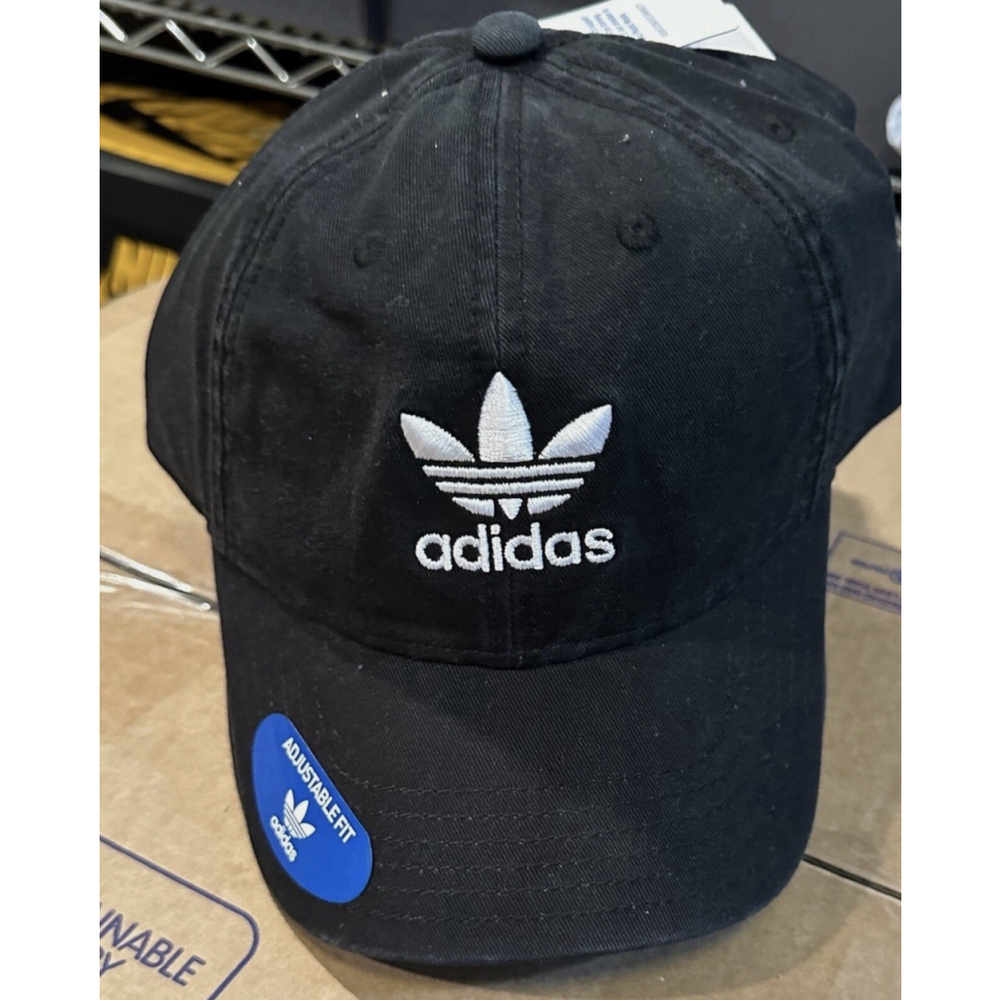 Adidas Originals Men's Strapback Hat Black White BH7137